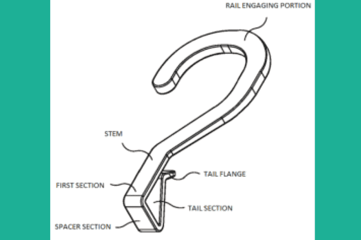 Patent for a hanger