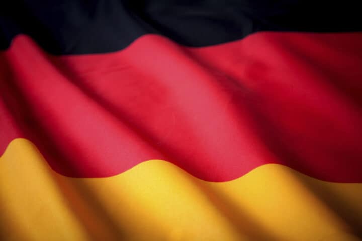 Picture of the German flag with wavy texture