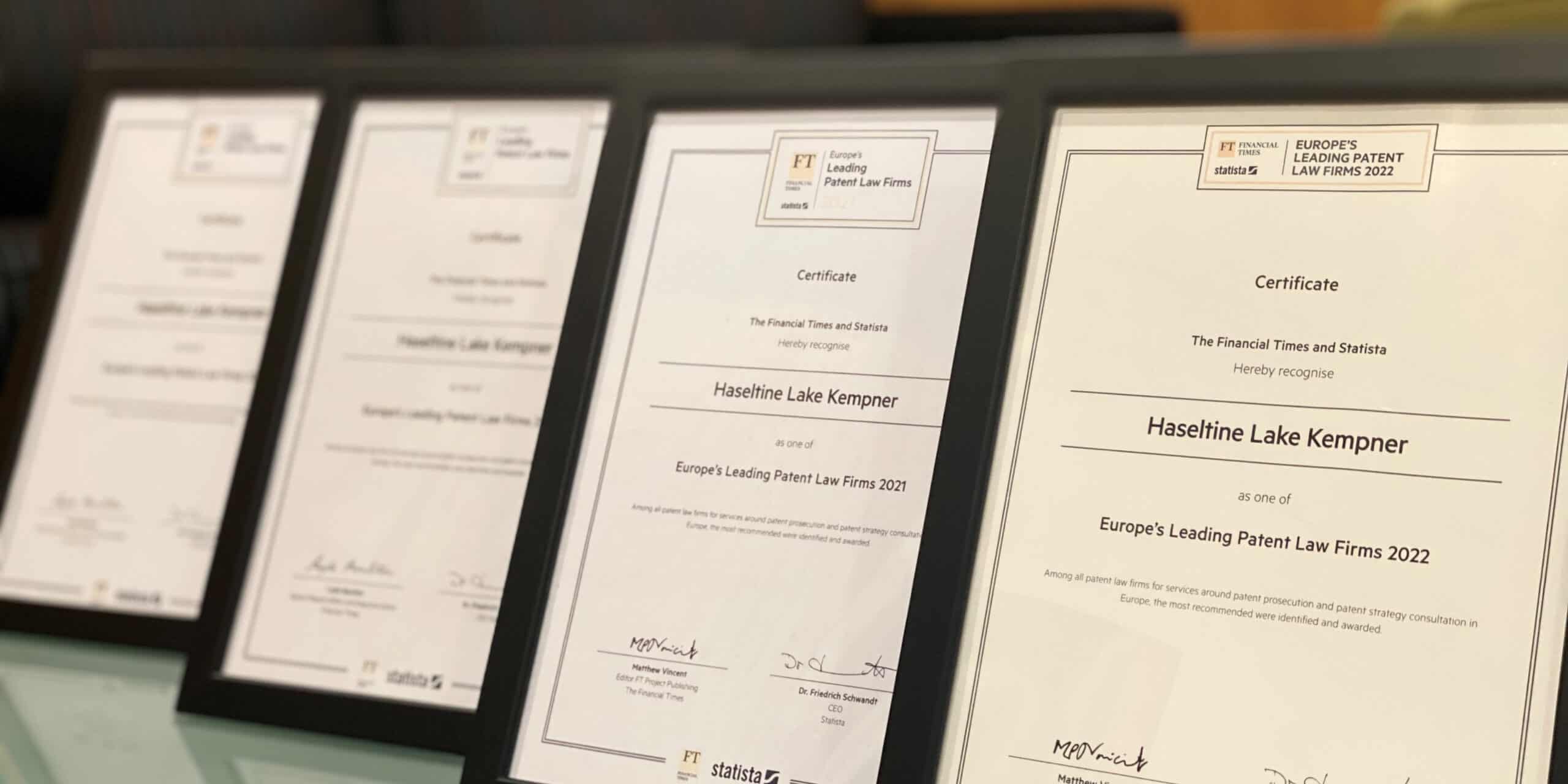 Financial times certificates 2019-2022