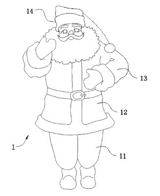 Festive Santa patent drawing