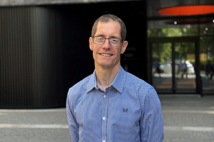 Carl Steele stood in front of the Bristol HLK office