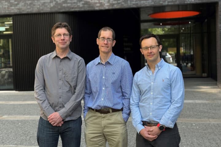 Chris Morris, Carl Steele and Michael Conway stood in front of the Bristol HLK office